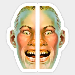 Big smile from blond man Sticker